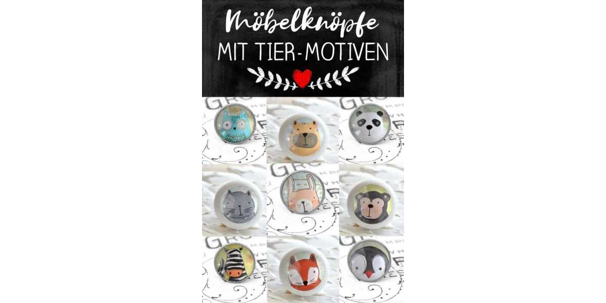 Möbelknöpfe fürs Kinderzimmer mit Tiermotiven