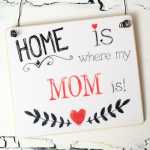HOME is where my MOM is Schild zum Muttertag
