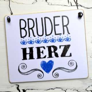 dekoratives Dekoschild BRUDERHERZ