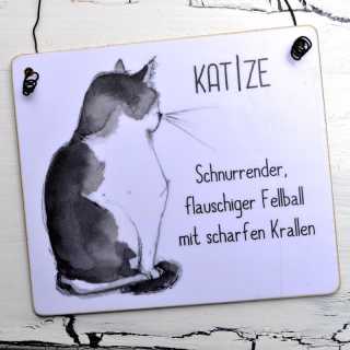 dekoratives Dekoschild KATZE