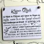 Schild KLEINES GLÜCK 13 x 13 cm (SAH+D) Holz