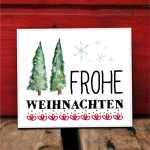 Schild Frohe Weihnachten Weihnachtsdekoration