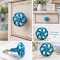 Vintage Möbelknauf WINDRAD blau im Shabby Chic