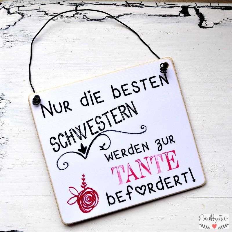 Schild Nur Die Besten Schwestern Werden Zur Tante Befördert