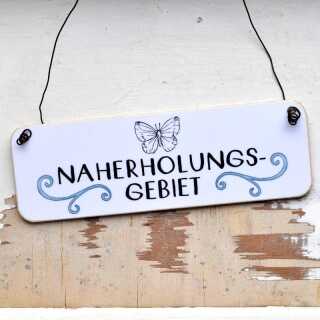 Gartenschild Naherholungsgebiet wetterfest für Gartenzaun und Terrasse