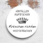 Button Magnet / Flaschen&ouml;ffner / Spiegel Kr&ouml;nchen richten rund 59 mm