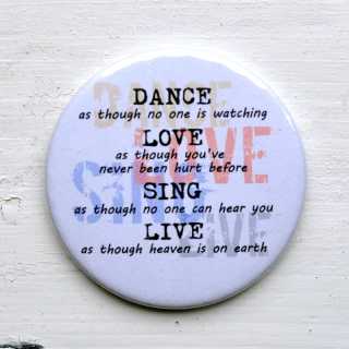 Button Magnetflaschen&ouml;ffner DANCE LOVE SING LIVE