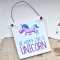 Dekoschild mit Einhorn-Spruch BE HAPPY like a UNICORN