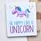 Dekoschild mit Einhorn-Spruch BE HAPPY like a UNICORN