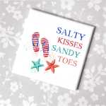 Magnet mit Spruch salty kisses sandy toes
