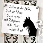 Pferdeschild  SABBER an der JACKE 13 x 13 cm (SAH+D) Holz