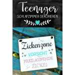 Schild Zickenzone zum Dekorieren fürs Teenager Schlafzimmer