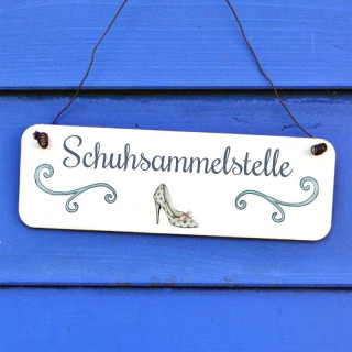 Schuhschild SCHUHSAMMELSTELLE L long 10 x 25 cm