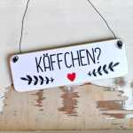 Holzschild im Shabby Chic mit der Aufschrift K&Auml;FFCHEN