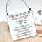 Schild  OHNE HUND ist alles doof 13 x 13 cm (SAH+D) Holz