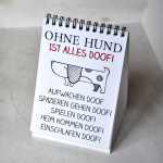 Hunde Tischaufsteller Kalender mit Hundesprüchen DINA6