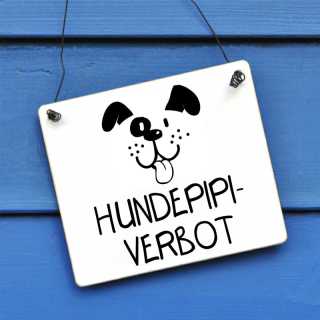 Schild Hundepipi-Verbot 17 x 20 cm (L) Alu (wetterfest) ohne Löcher