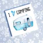 Magnet mit Spruch I love Camping