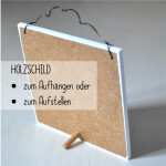 Schild mit lustigem Spruch Achtung wütendes Kind 13 x 13 cm (SAH+D) Holz