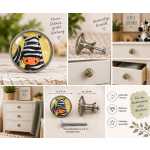 Kinder Möbelknopf mit Tiermotiv fürs Kinderzimmer Zebra