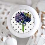M&ouml;belknauf Holzknauf Hortensie Purple Flowers