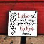 Hochzeitsschild Trauspruch Liebe ist wenn man gemeinsam...