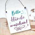 Schild mit der Aufschrift Bitte Hände waschen