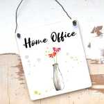 Schild Home Office Small: 11 x 9,5 x 0,4 cm Holz