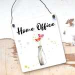 Schild Home Office 13 x 13 (SAH+D) Holz