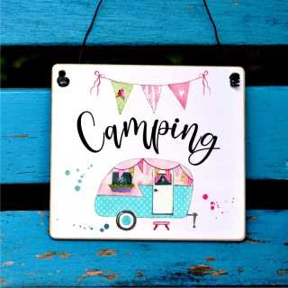 Schild Camping Geschenkidee für Campingfreunde