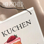 Schild Du bist mein Gedankenzwilling 13 x 13 cm (SAH+D) Holz