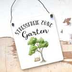 Gartenschild Stressfreie Zone Garten