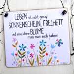 Gartenschild LEBEN IST NICHT GENUG 17 x 20 cm (L)...