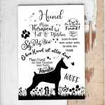 Kunstdruck Hund Wortcollage DINA4 - Geschenkidee für...