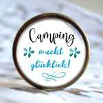 Geschenkidee für Campingfreunde Flaschenkorken Camping macht glücklich