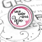 Flaschenkorken mit Spruch save water drink wine
