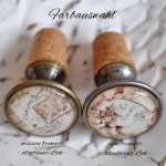 Flaschenkorken mit Spruch save water drink wine alt Zinn brüniert (altsilberner Look)