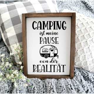 Kunstdruck für Campingfreunde Camping Pause von der Realität DINA4