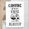Kunstdruck für Campingfreunde Camping Pause von der Realität DINA4