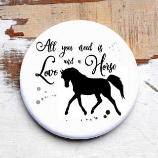Button All you need is love and a horse