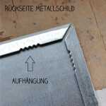 Schuhschild Bitte Schuhe ausziehen - Hier leben Kinder 17 x 20 cm (L) Metall