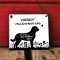 Individuelles Hundeschild Vorsicht freilaufender Hund mit Wunschrasse Hundesilhouette 17 x 20 cm (L) 4 Löcher in den Ecken