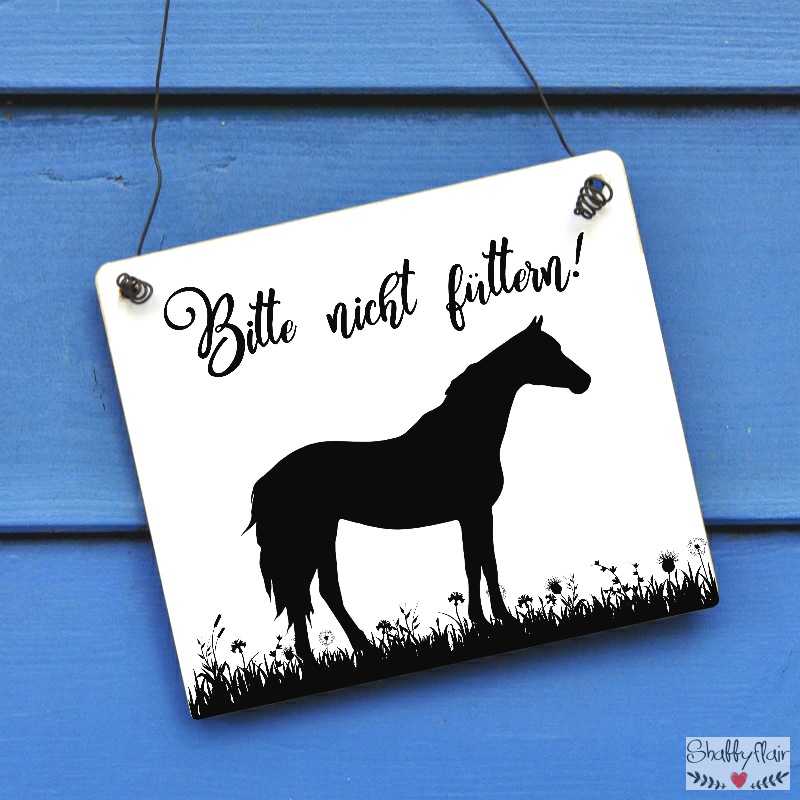 Schiefertafel 'Bitte Nicht Füttern - Esel' – 22x16 Cm, Mit Gravur, Wetterfest, Für Garten, Stall & Weide