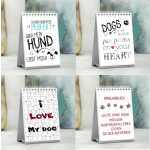 Sparpaket Hunde-Tischaufsteller Kalender mit Hundesprüchen  DINA6