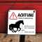 Achtung Pferd in Quarantäne Hinweisschild für Koppel oder Stall
