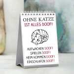 Sparpaket Sammelbestellung Katzen-Tischaufsteller Kalender mit Katzensprüchen DINA6