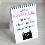 Sparpaket Katzen-Tischaufsteller Kalender mit Katzensprüchen DINA6
