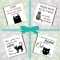 4er Magnet-Set Katzenmagnete mit Katzensprüchen Geschenkidee für Katzenfreunde