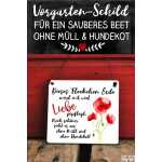 Vorgarten Schild Dieses Fleckchen Erde wird mit Liebe gepflegt 17 x 20 cm Alu 4 Löcher