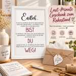 Renter Geschenk Endlich bist Du weg | Geschenk zur Rente, Pensionierung, Renteneintritt, Ruhestand | Last Minute Geschenkideen | PDF Datei